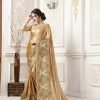 Golden Color Malai Saree By Indiana Lifestyle