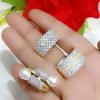 Pearl and Diamond rings Pack of 3