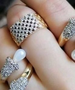 Trendy Diamond Rings Pack of 3
