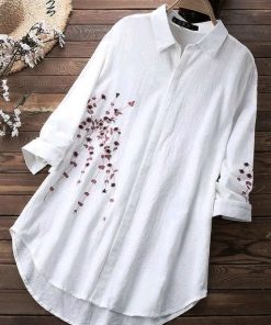 Women's Embroidered White Rayon Top