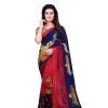 Georgette Blue color low weight saree