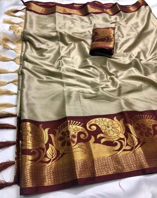 Indiana Lifestyle Banarasi silk multicolor saree
