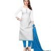 Cotton A-Line Embroidery Frozi Kurti Set With Duptta