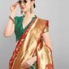 Designer silk blend jacquard saree
