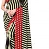 Checkered Striped Printed Daily Wear Georgette Saree