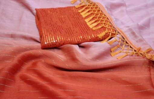 Women's Woven Chiffon Saree