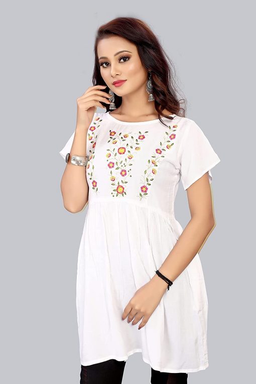 Embroidery Work White Top