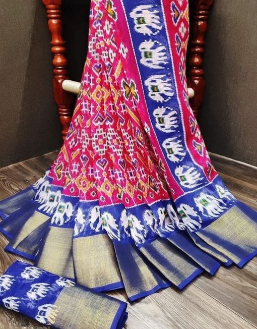 Art Silk Multi Color Bandhej Print Saree