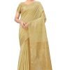 Women Cotton Sequence Saree With Blouse Piece